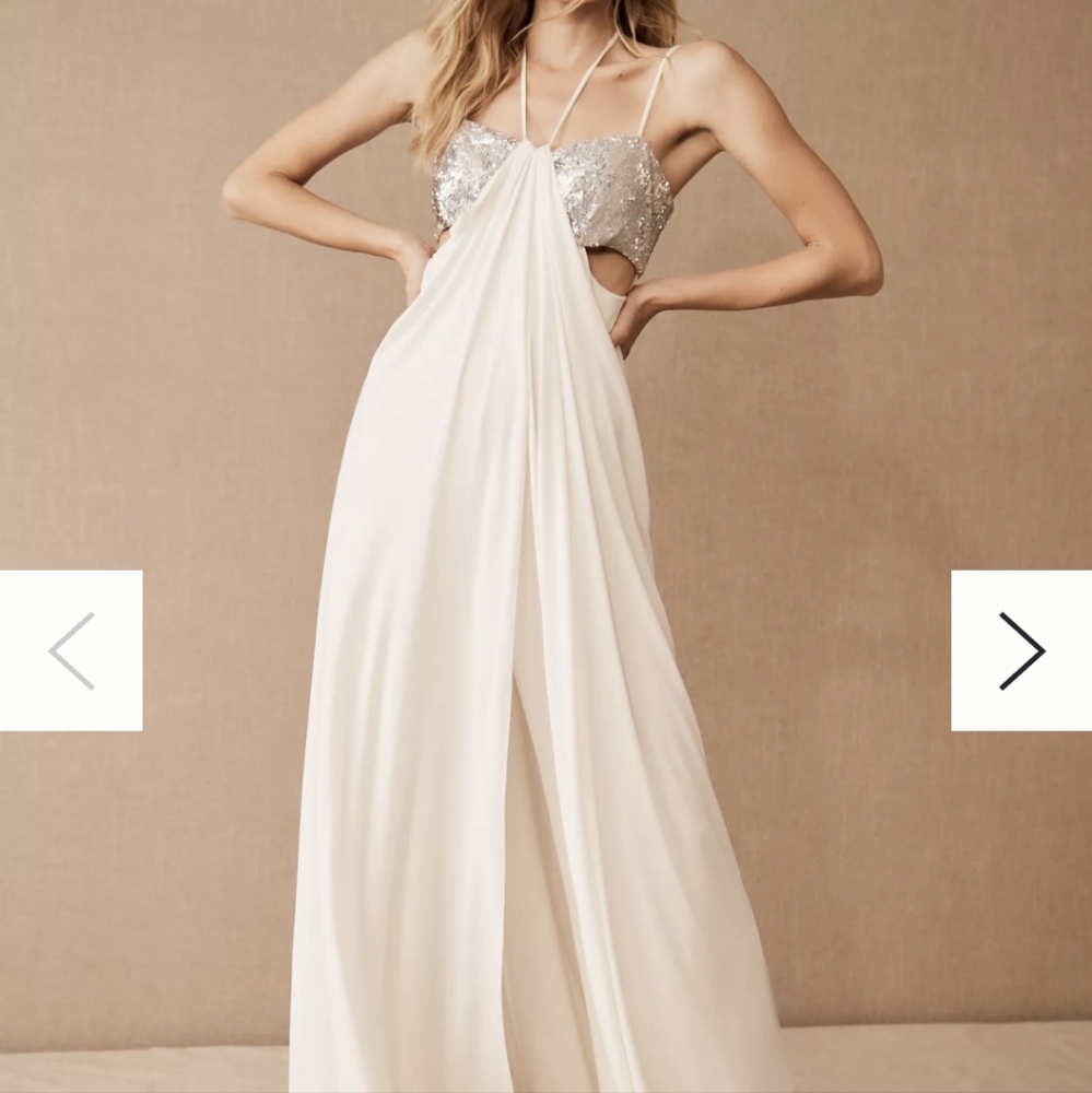 Halston Sequin Jumpsuit NWT